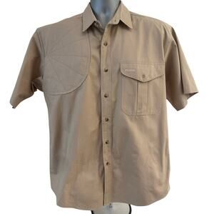 Filson 555 Padded Short Sleeve Heavy 100% Cotton Shooting Shirt Men's Size L